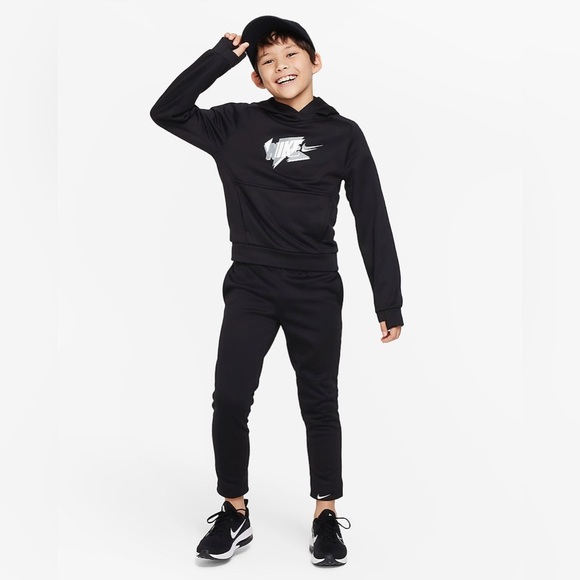 Nike Multi Big Kids' Therma-FIT Pullover Hoodie | Color: Black/White | NEW/NWT - Picture 6 of 10